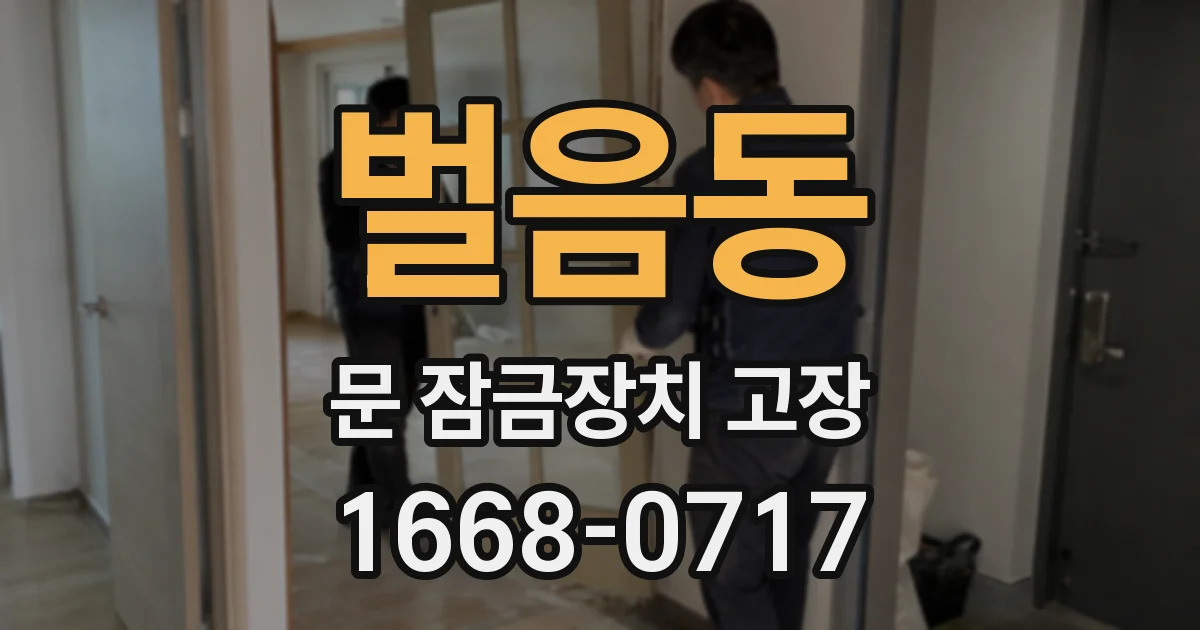 벌음동 문 잠금장치 고장