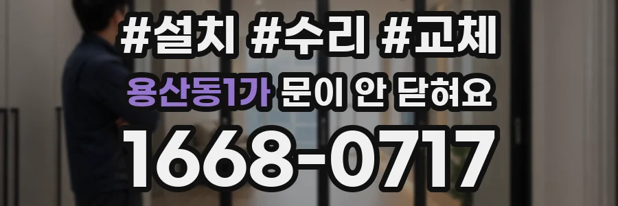 용산동1가 문이 안 닫혀요