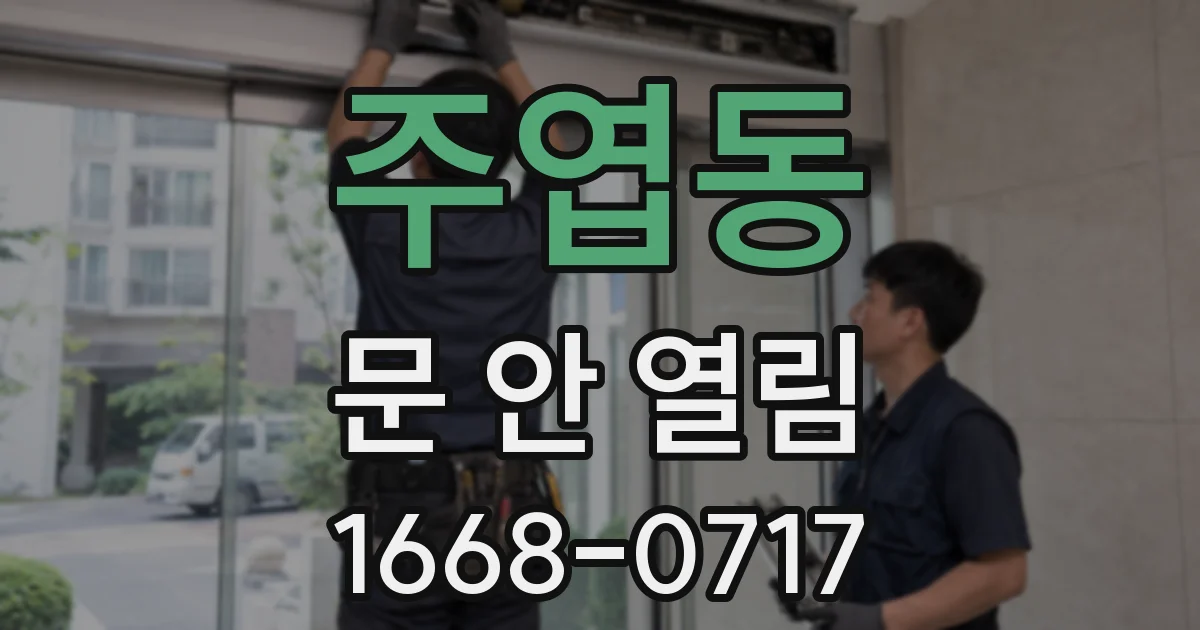 주엽동 문 안 열림