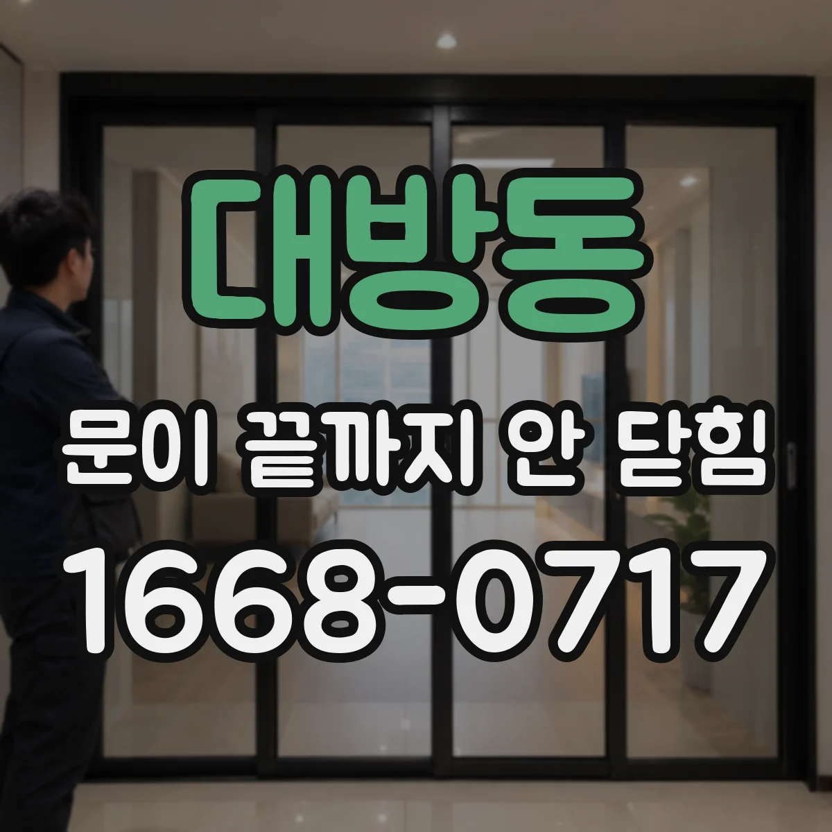 대방동 문이 끝까지 안 닫힘