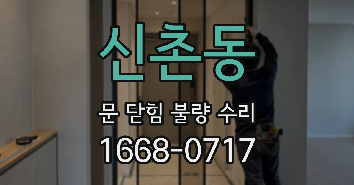 신촌동 문 닫힘 불량 수리