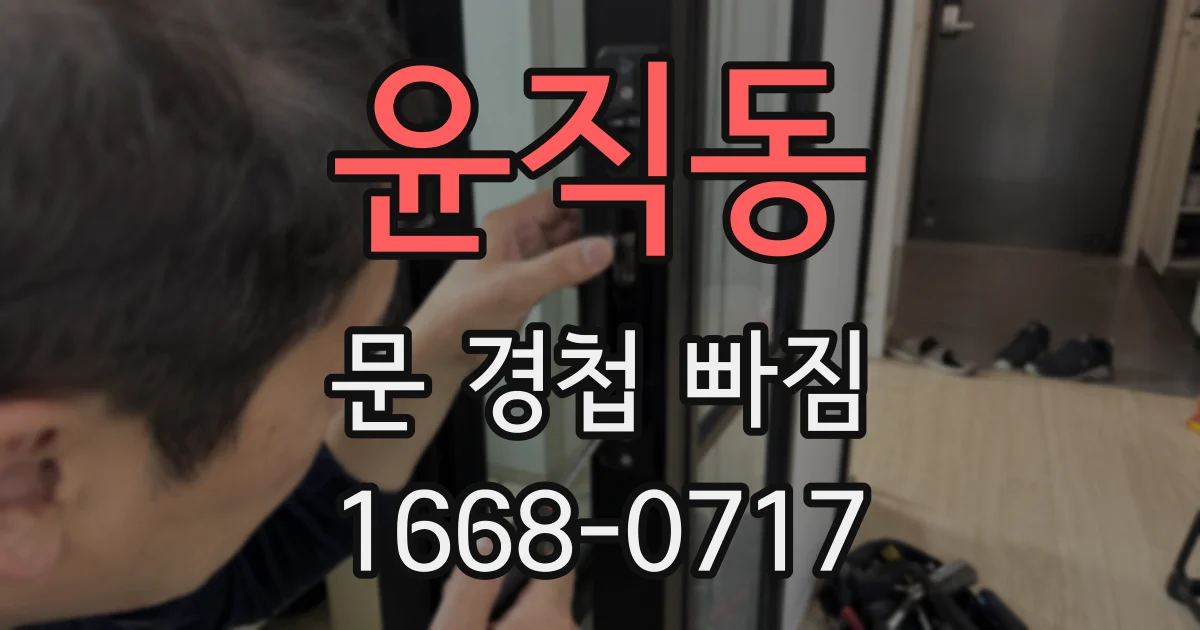 윤직동 문 경첩 빠짐