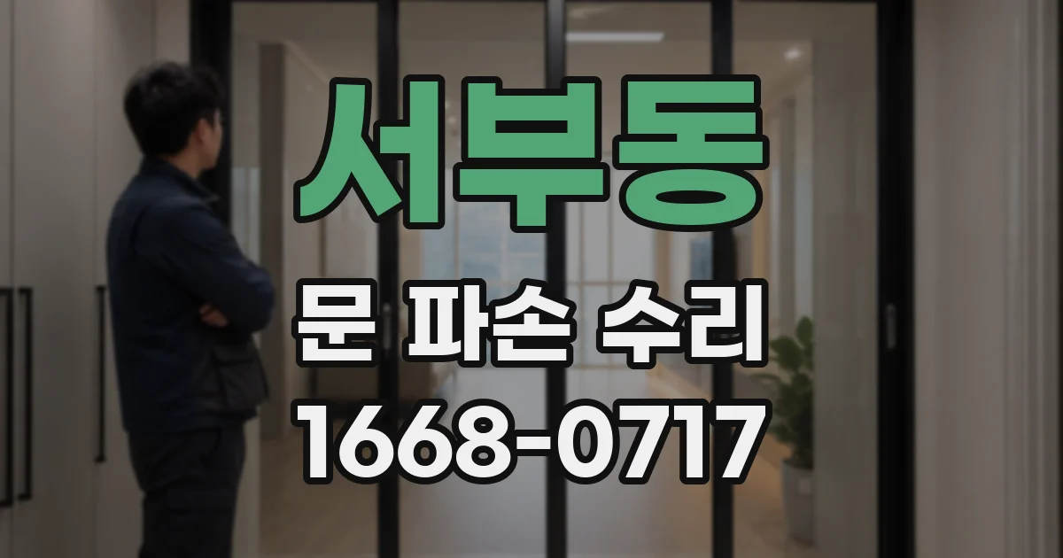 서부동 문 파손 수리