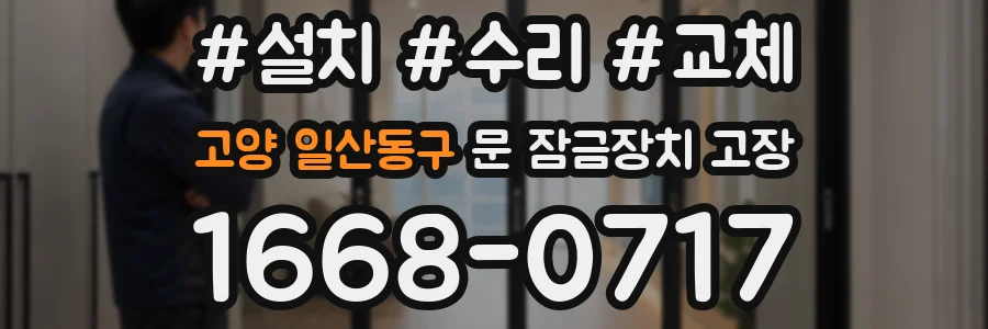 고양 일산동구 문 잠금장치 고장