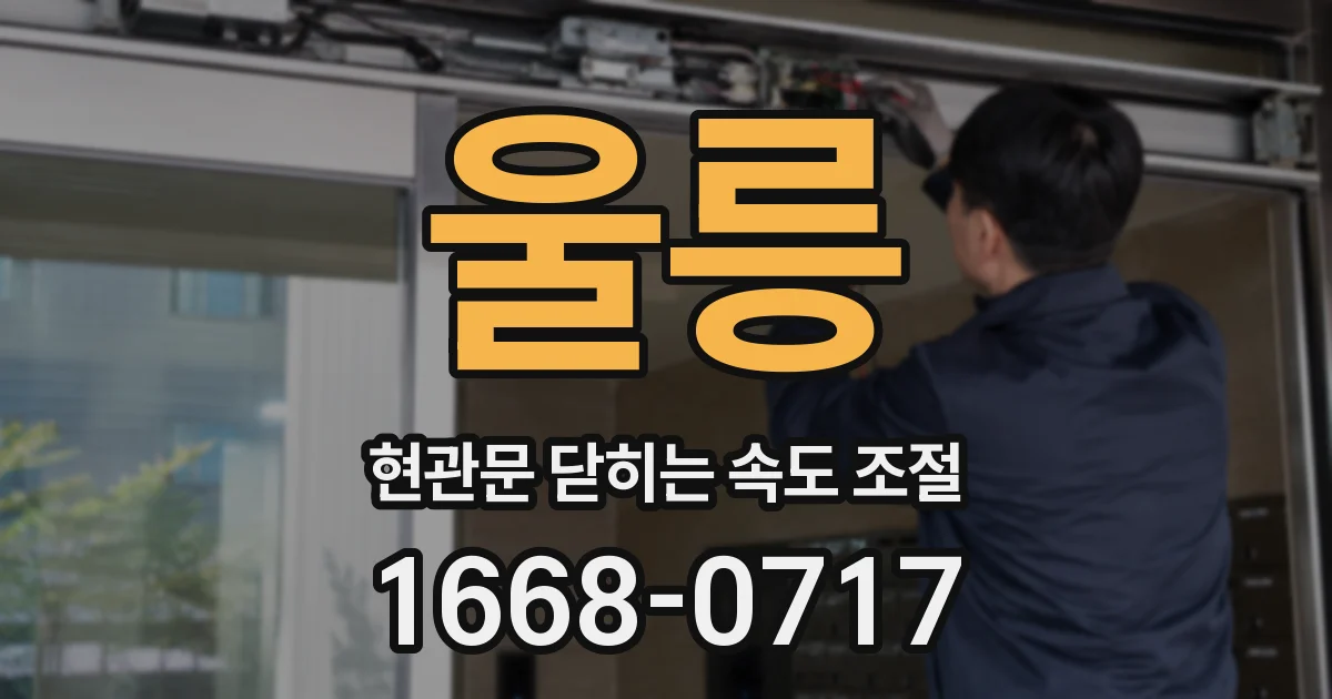 울릉 현관문 닫히는 속도 조절