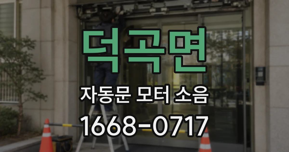 덕곡면 자동문 모터 소음