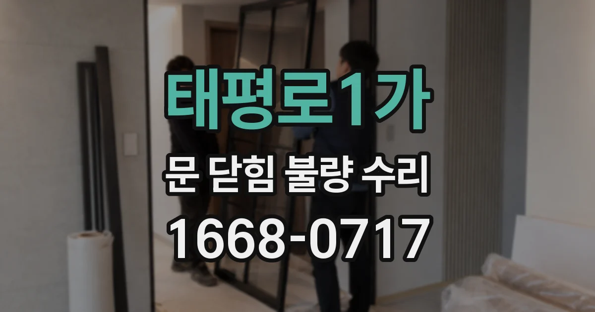 태평로1가 문 닫힘 불량 수리