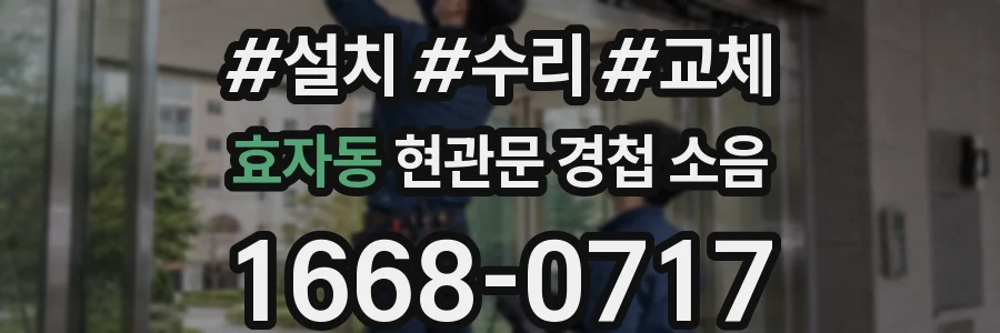 효자동 현관문 경첩 소음