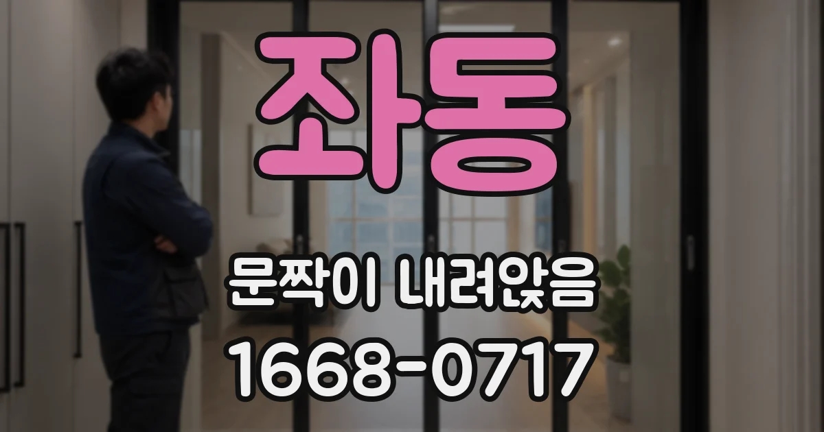 좌동 문짝이 내려앉음