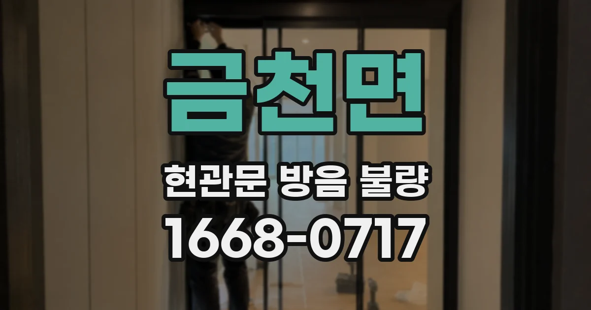 금천면 현관문 방음 불량