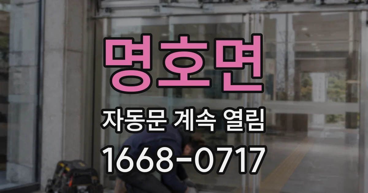 명호면 자동문 계속 열림