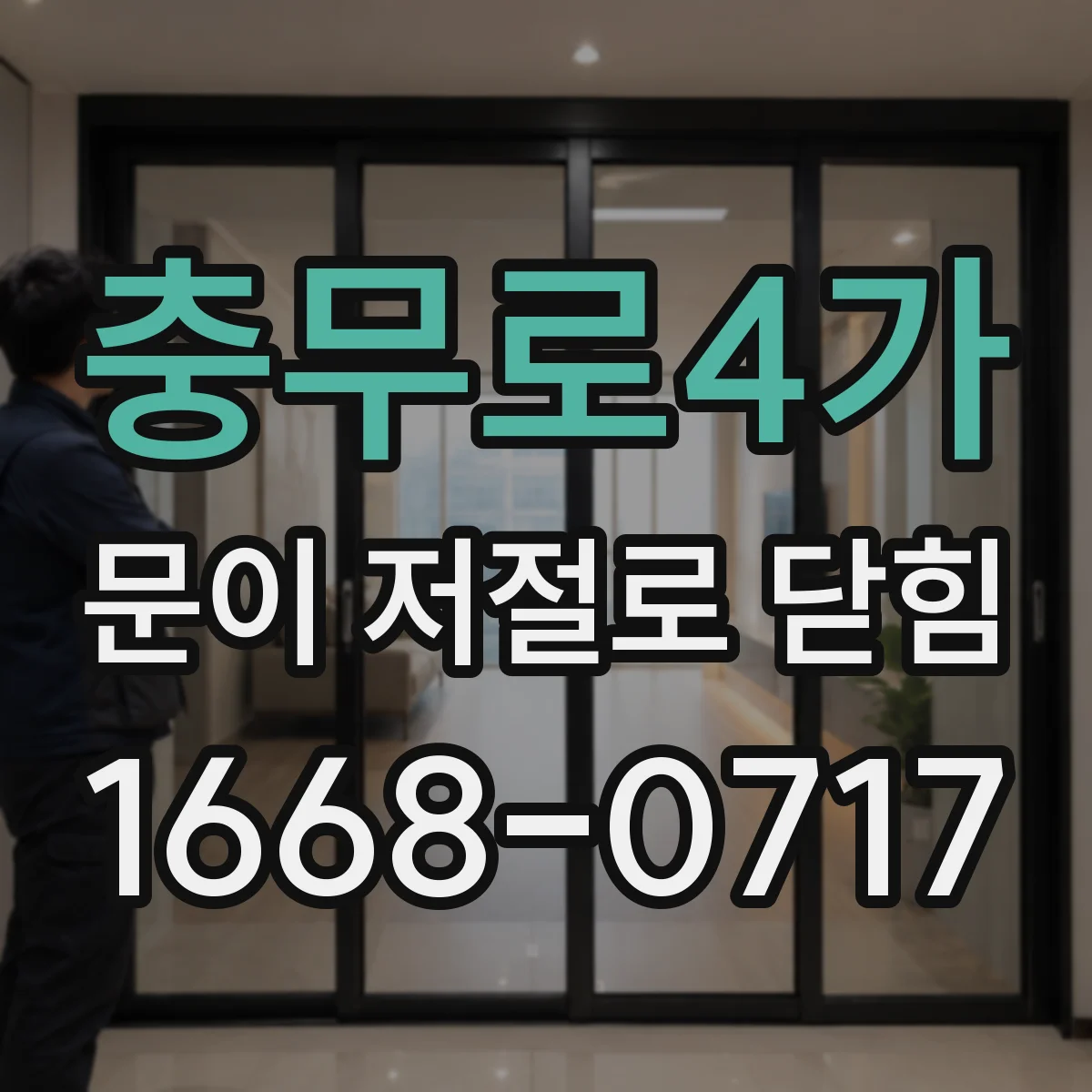 충무로4가 문이 저절로 닫힘