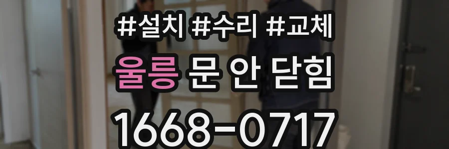 울릉 문 안 닫힘