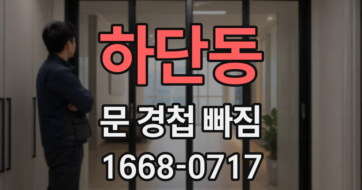 하단동 문 경첩 빠짐