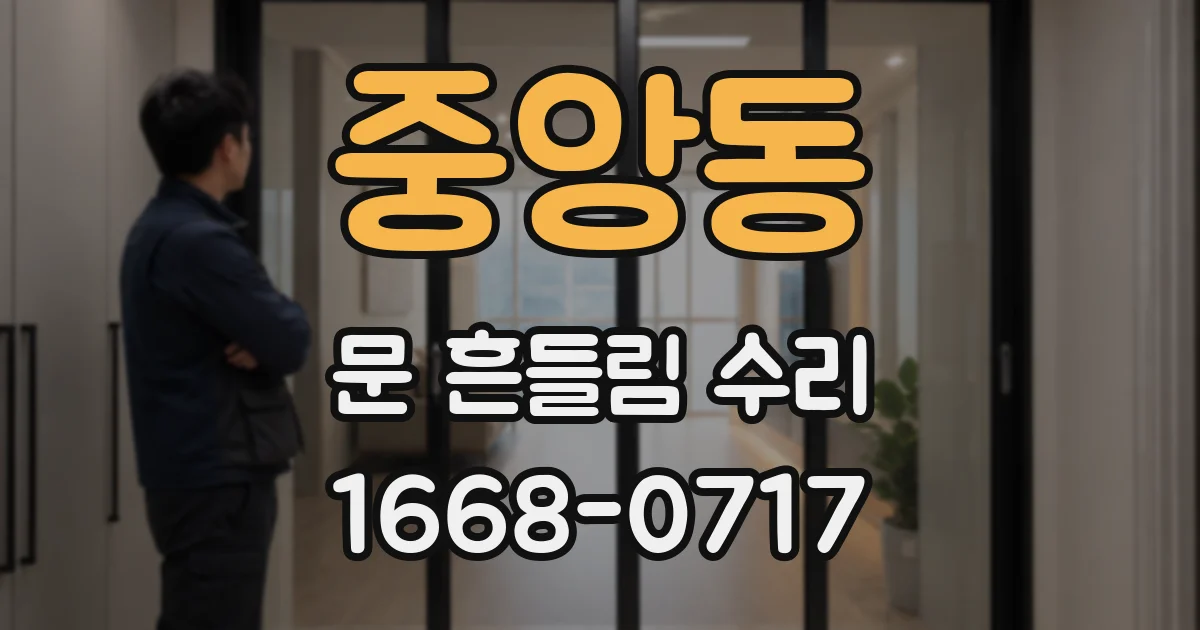 중앙동 문 흔들림 수리