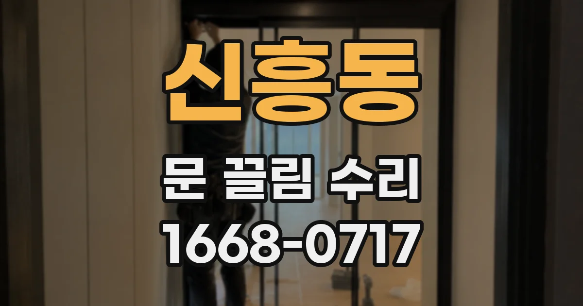 신흥동 문 끌림 수리