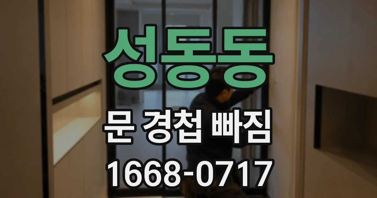 성동동 문 경첩 빠짐