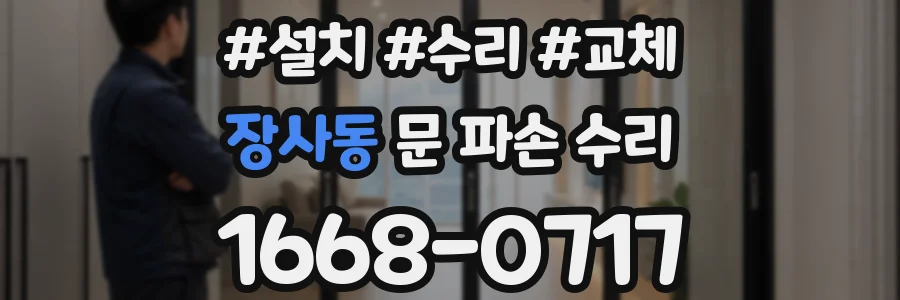 장사동 문 파손 수리