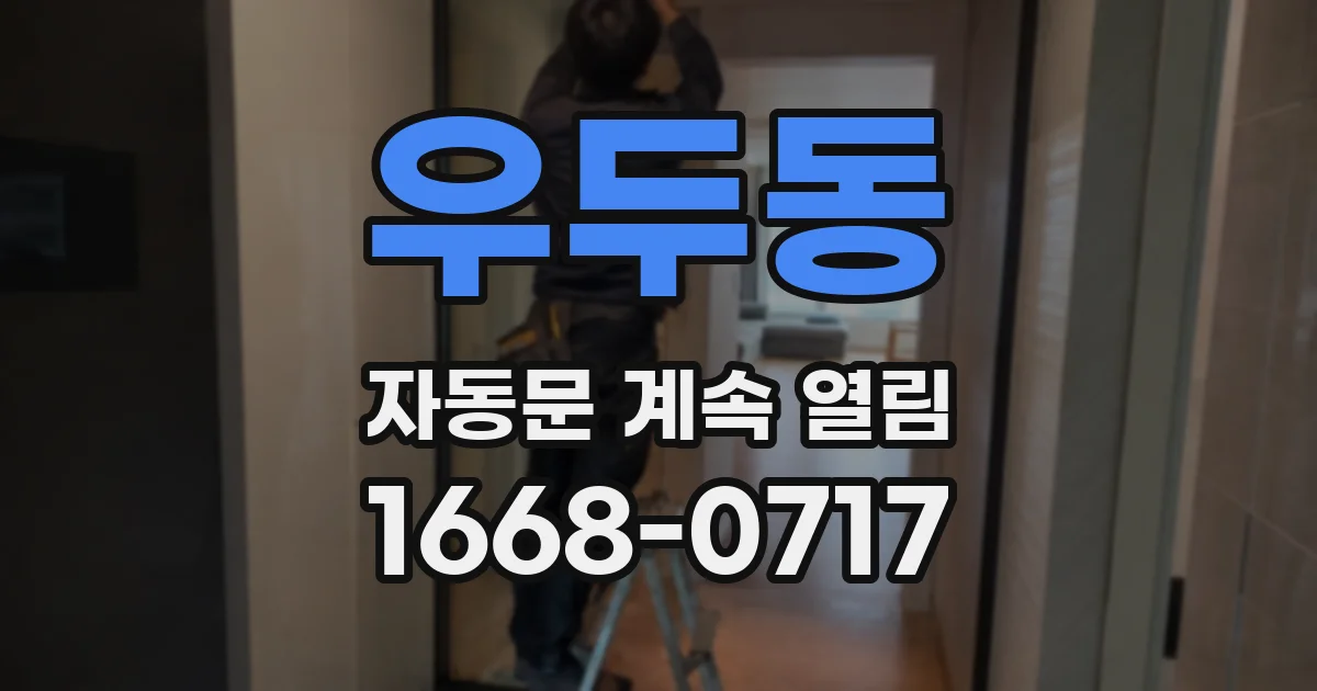 우두동 자동문 계속 열림