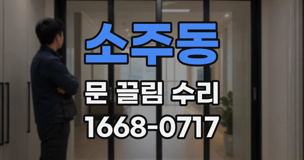 소주동 문 끌림 수리