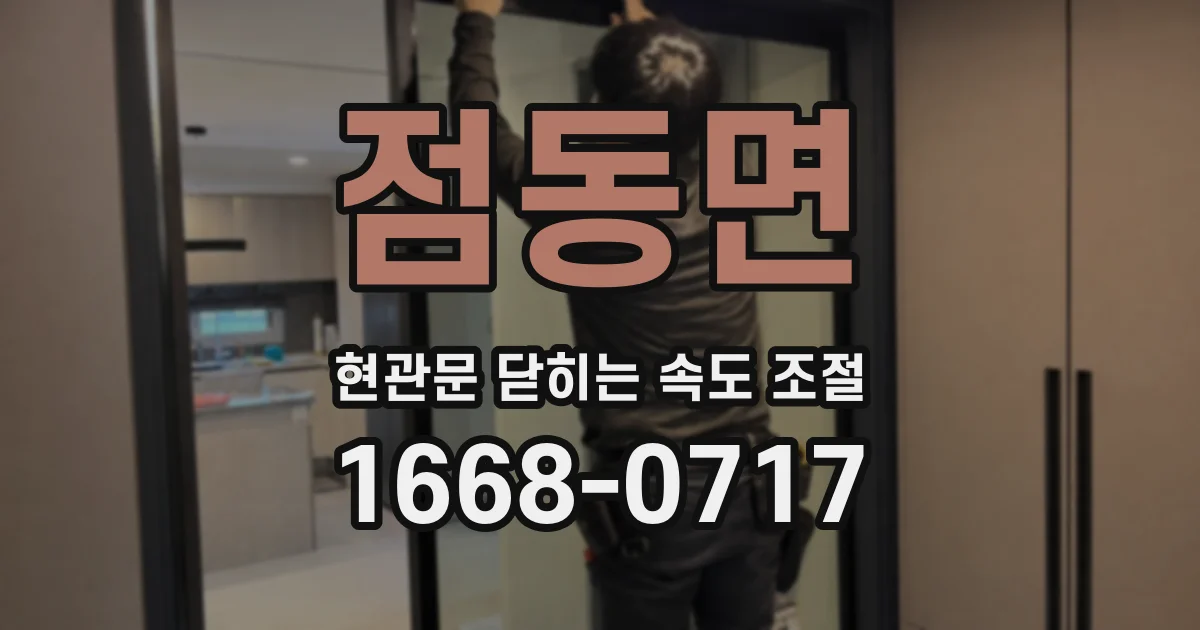 점동면 현관문 닫히는 속도 조절