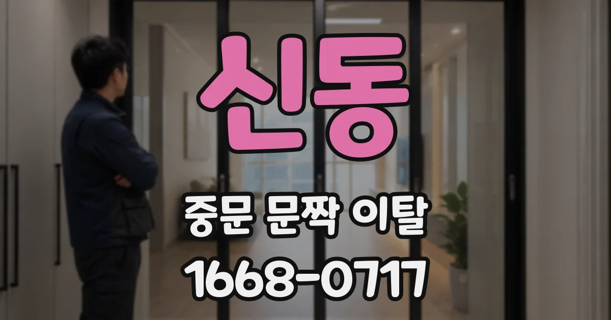 신동 중문 문짝 이탈