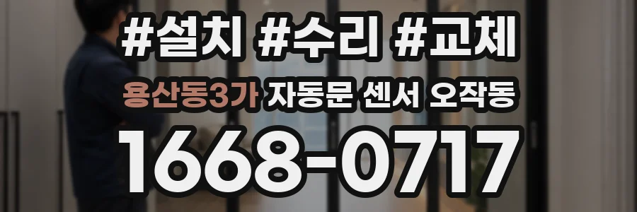 용산동3가 자동문 센서 오작동