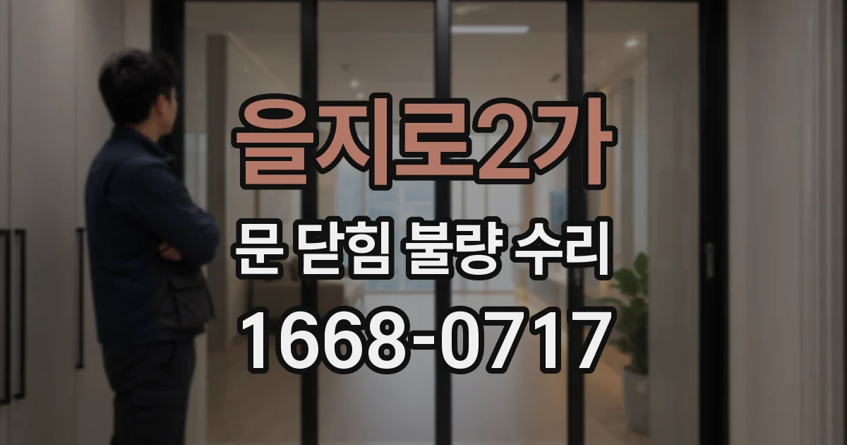 을지로2가 문 닫힘 불량 수리
