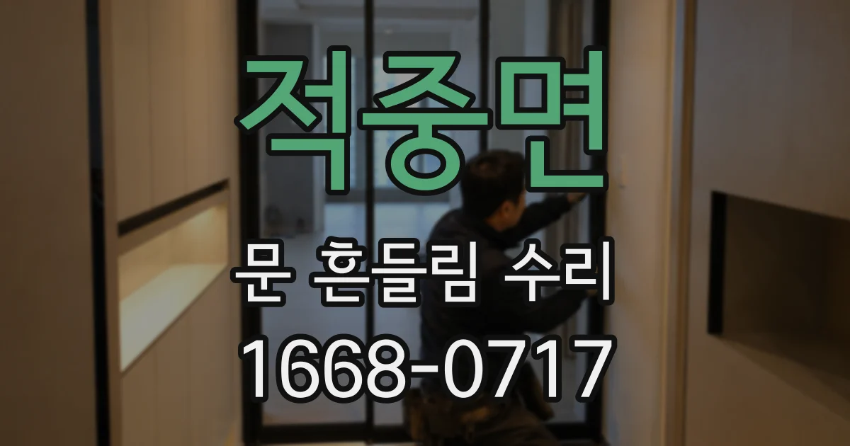 적중면 문 흔들림 수리