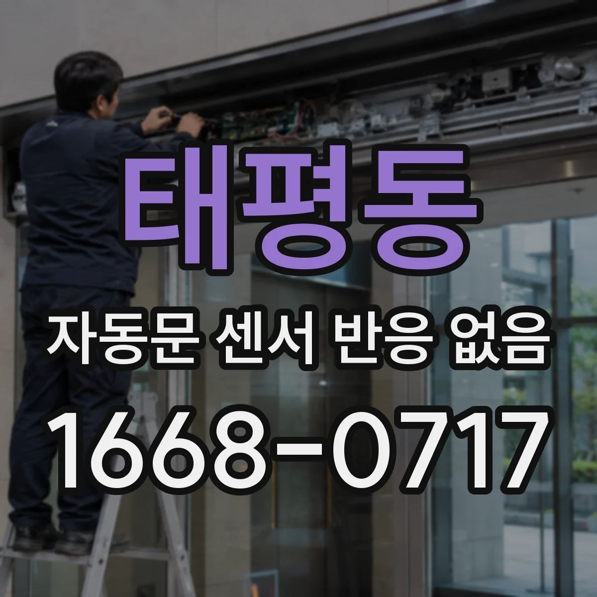 태평동 자동문 센서 반응 없음