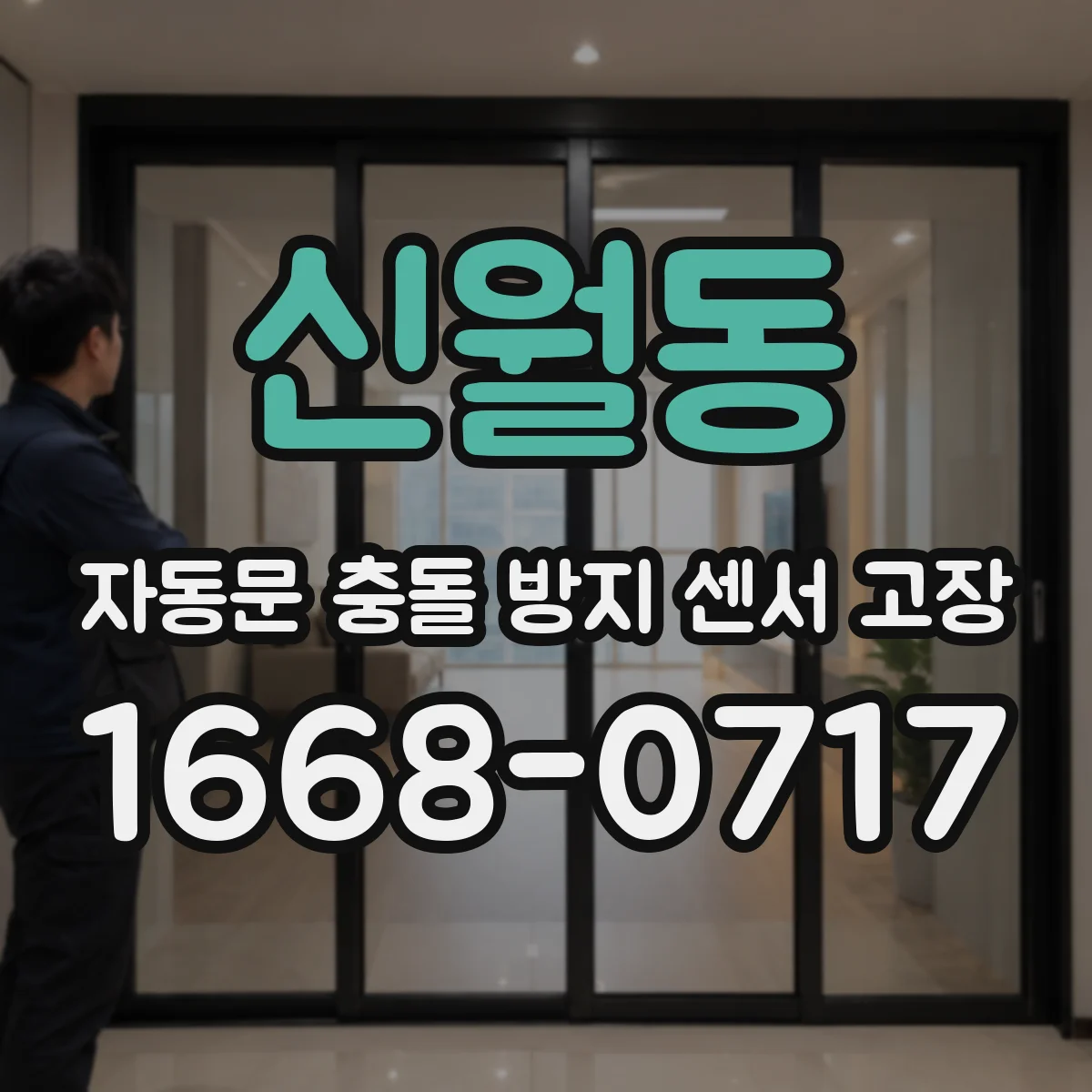 신월동 자동문 충돌 방지 센서 고장
