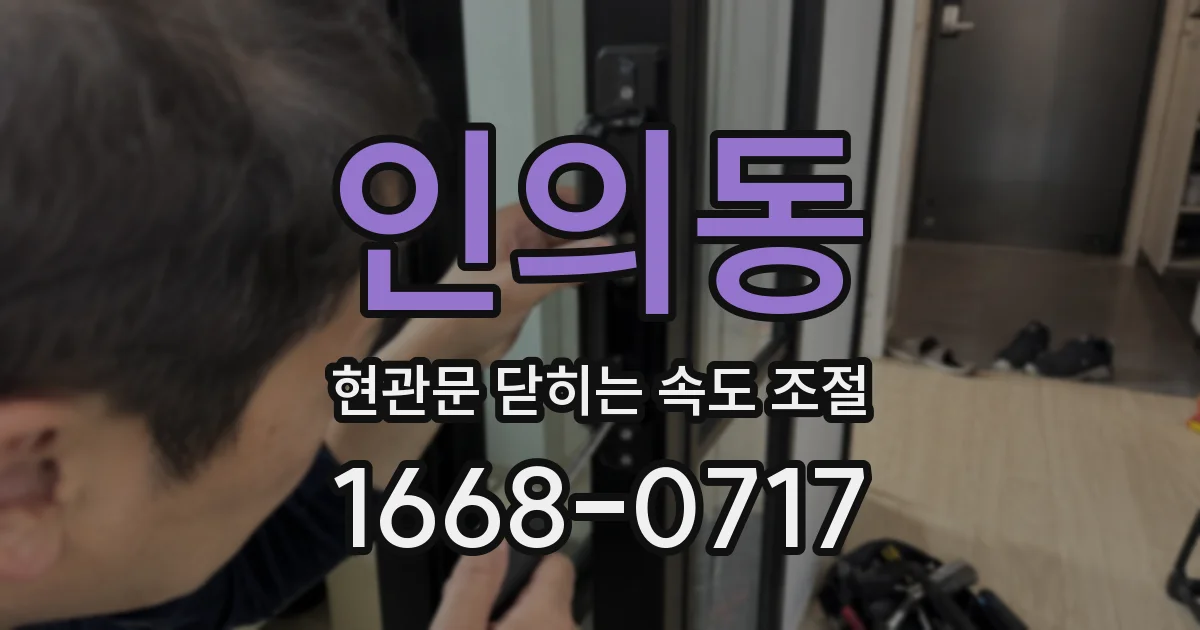 인의동 현관문 닫히는 속도 조절