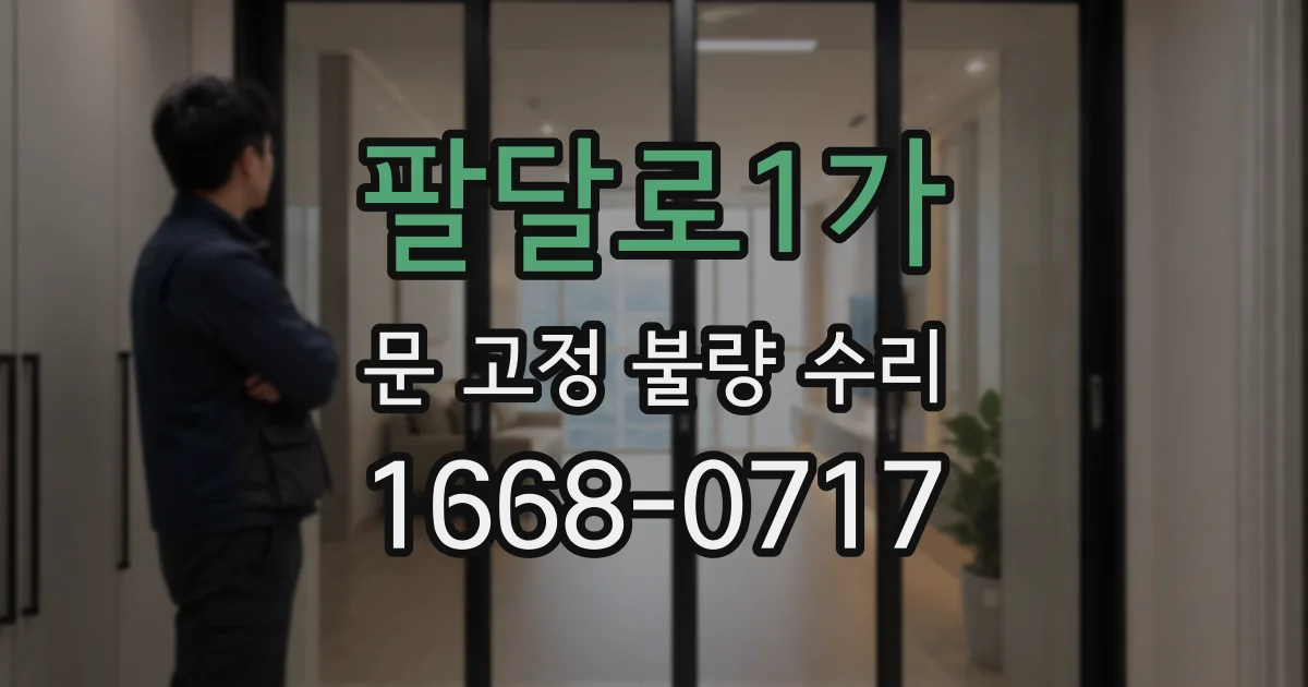 팔달로1가 문 고정 불량 수리