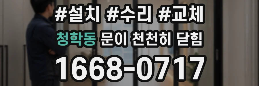 청학동 문이 천천히 닫힘