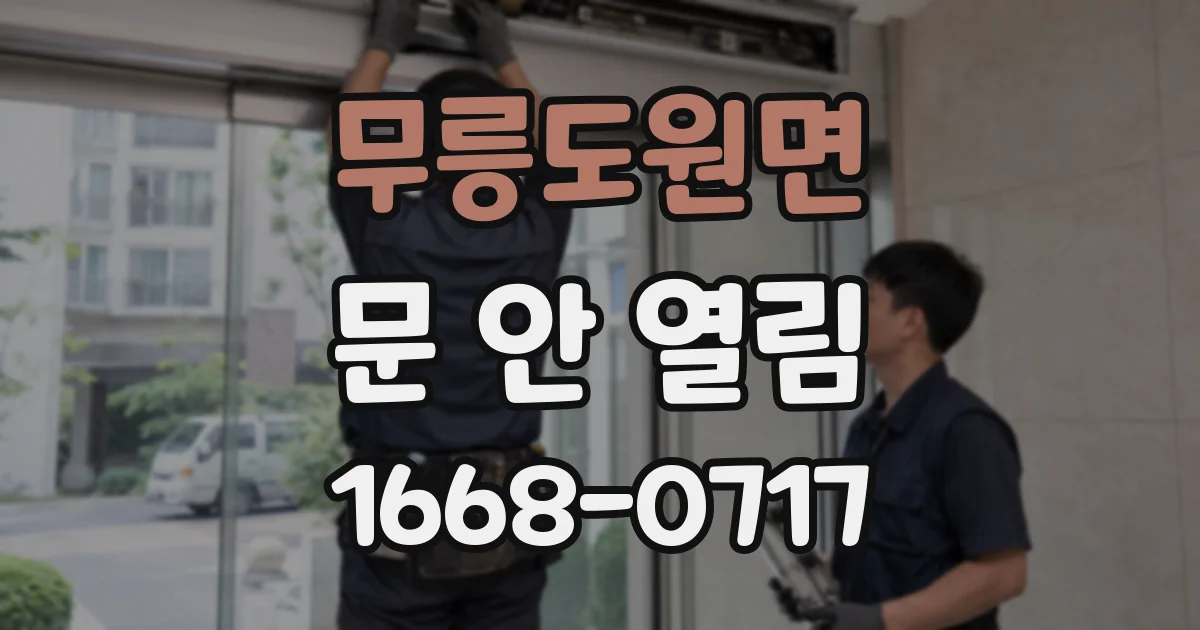 무릉도원면 문 안 열림
