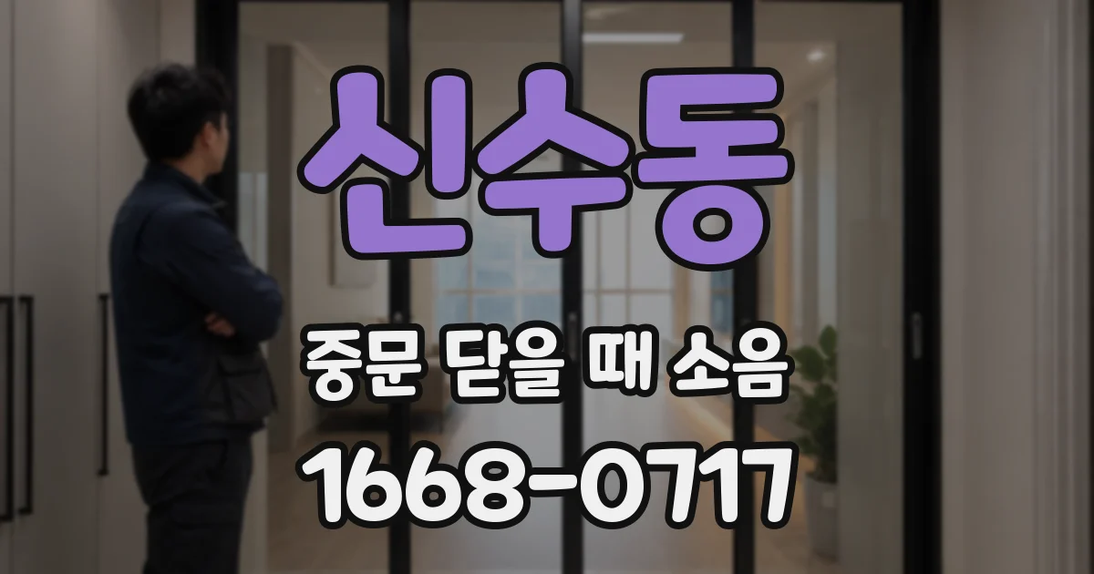 신수동 중문 닫을 때 소음