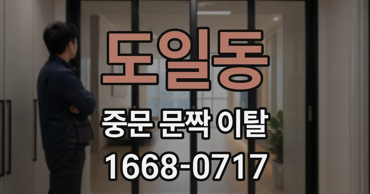 도일동 중문 문짝 이탈