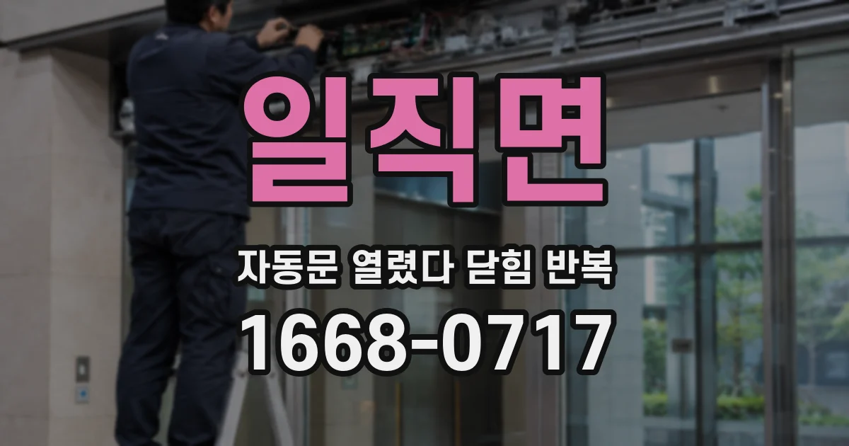 일직면 자동문 열렸다 닫힘 반복