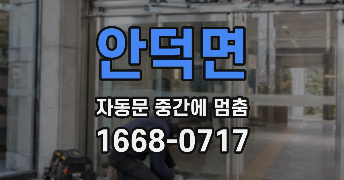 안덕면 자동문 중간에 멈춤