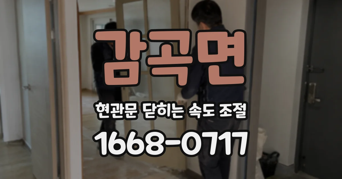 감곡면 현관문 닫히는 속도 조절
