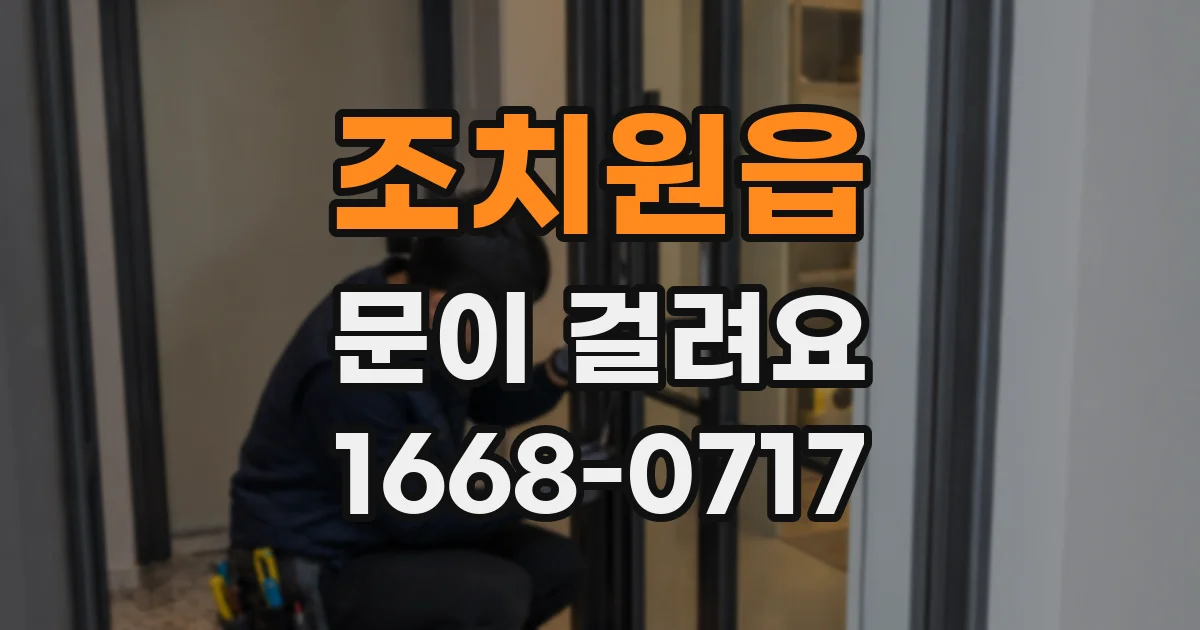 조치원읍 문이 걸려요