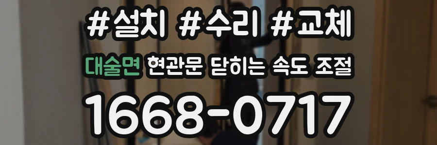 대술면 현관문 닫히는 속도 조절
