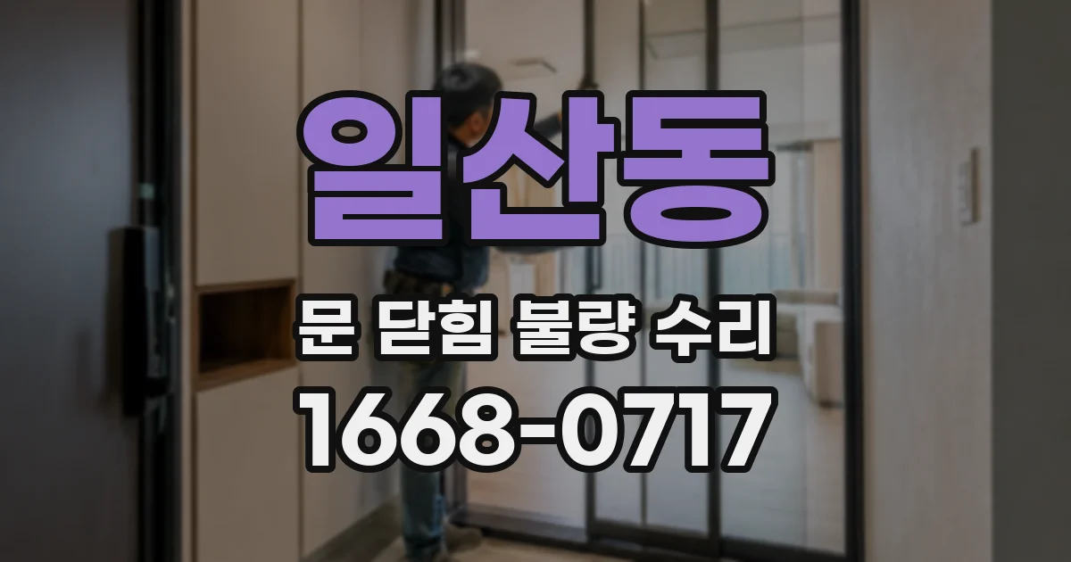 일산동 문 닫힘 불량 수리