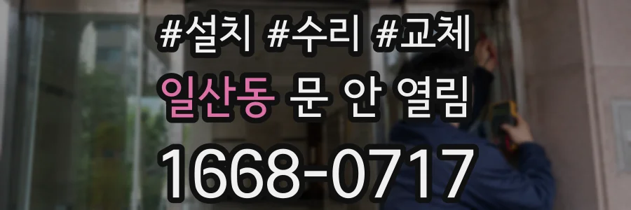 일산동 문 안 열림