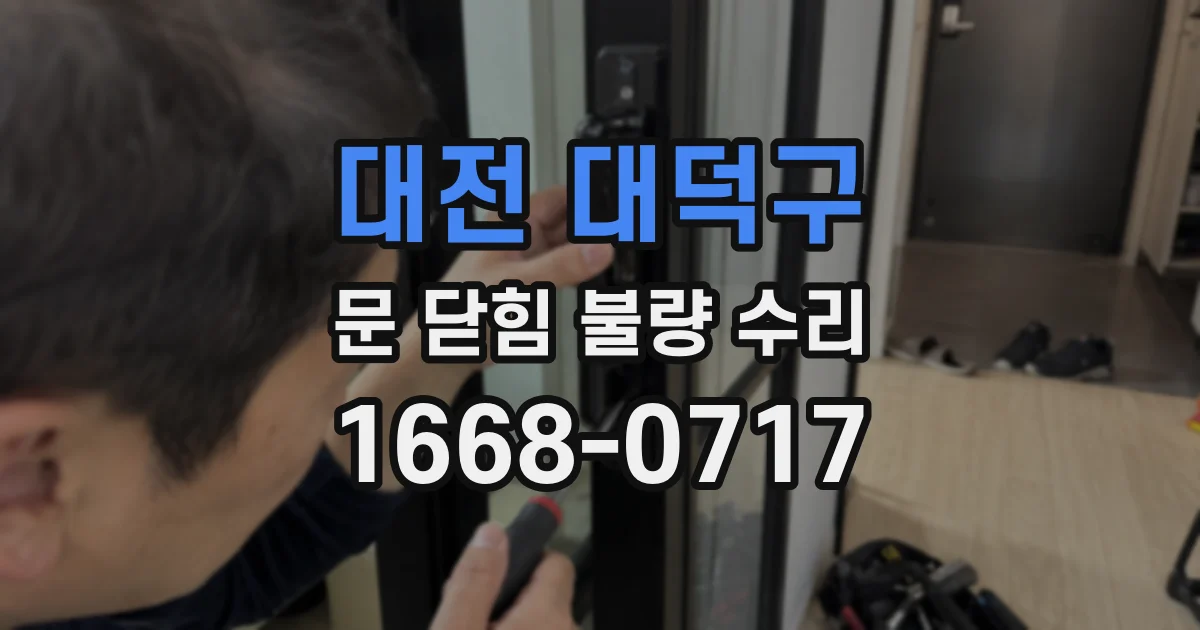 대전 대덕구 문 닫힘 불량 수리