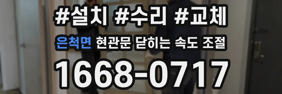 은척면 현관문 닫히는 속도 조절