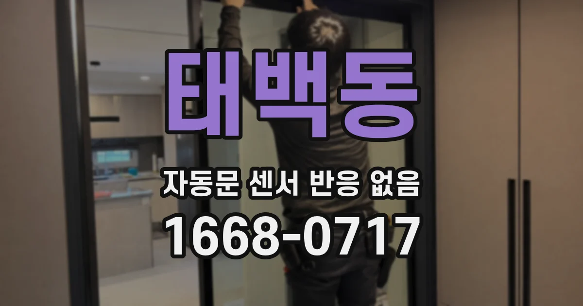 태백동 자동문 센서 반응 없음