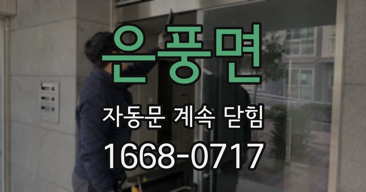 은풍면 자동문 계속 닫힘