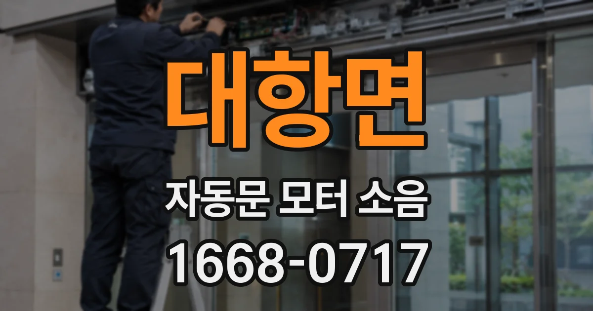 대항면 자동문 모터 소음