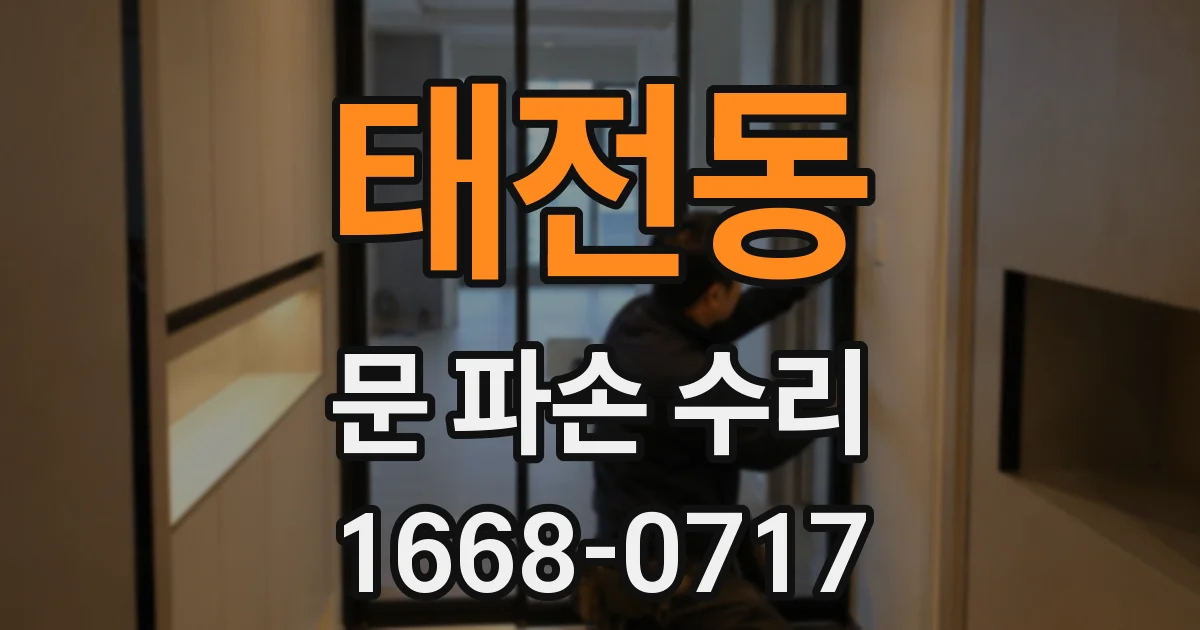 태전동 문 파손 수리
